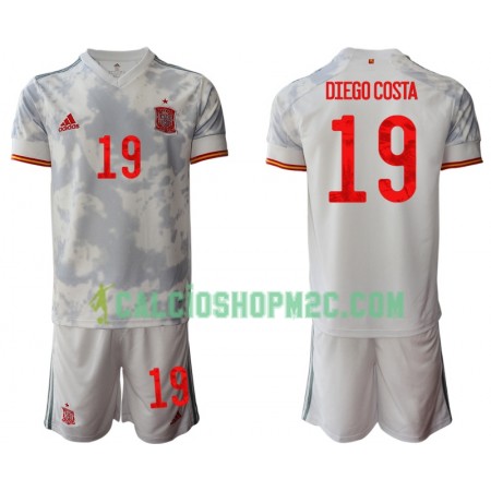 Spagna Diego Costa 19 Bambino Maglia Trasferta Euro 2020 Manica Corta (+ Pantaloncini)